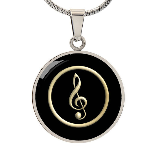 Treble Clef Pendant with Engraving Option Gift for Musicians - Music Symbol