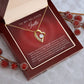 Forever Love Necklace: A Timeless Gift of Love with Customizable Name Greeting Card - Red Card
